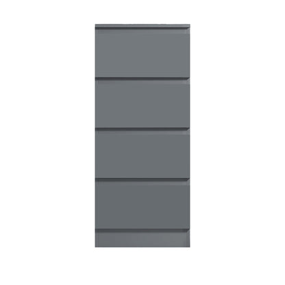 FWStyle Carlton 4-Drawer Slim Tallboy Chest – Matt Dark Grey