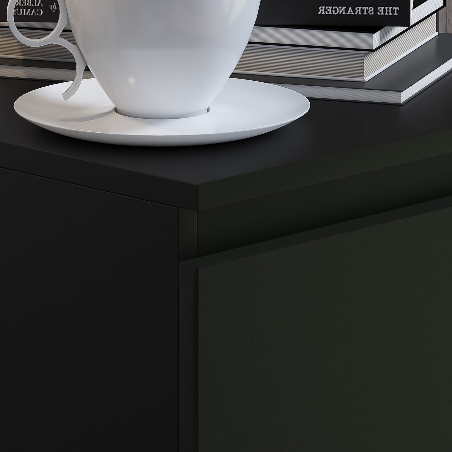 FWStyle Carlton 4-Drawer Slim Tallboy Chest – Matt Black
