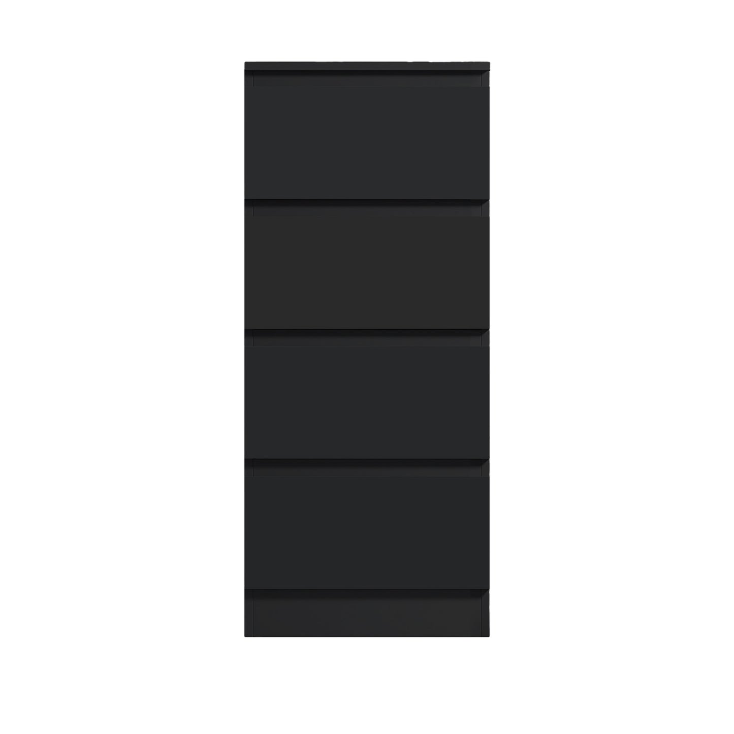 FWStyle Carlton 4-Drawer Slim Tallboy Chest – Matt Black