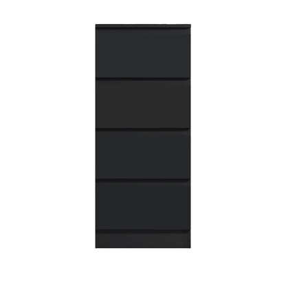 FWStyle Carlton 4-Drawer Slim Tallboy Chest – Matt Black