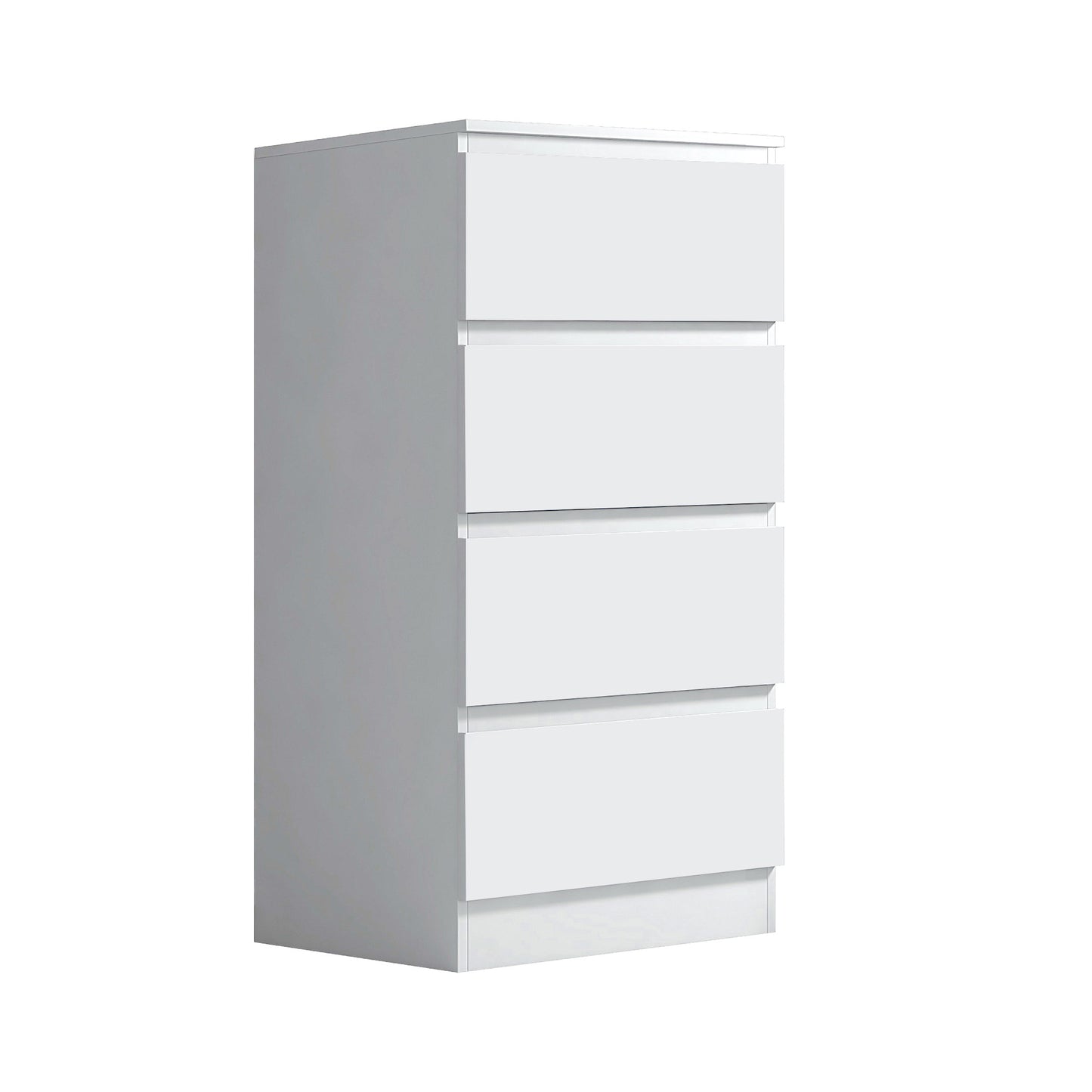 FWStyle Carlton 4-Drawer Slim Tallboy Chest – Matt White
