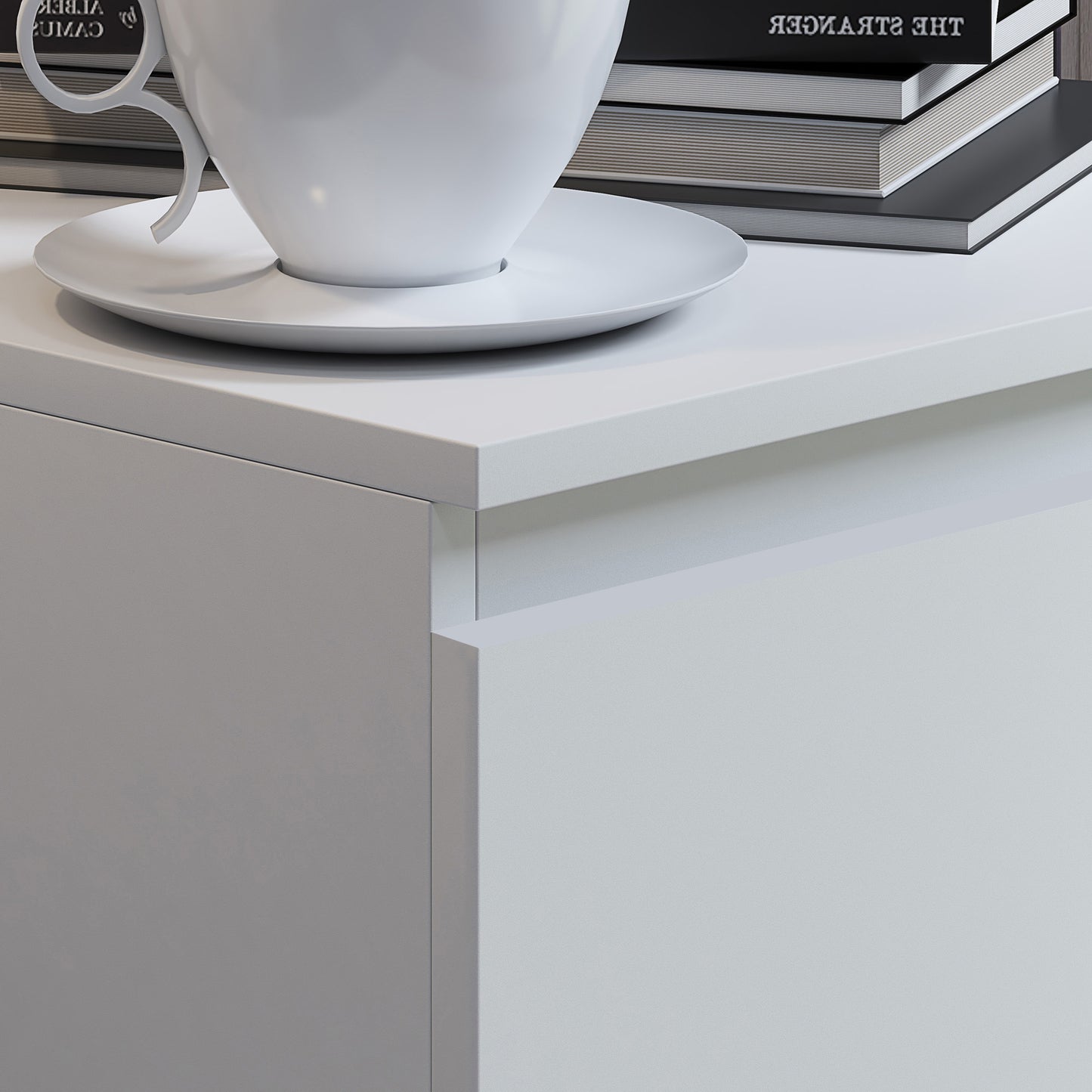 FWStyle Carlton 4-Drawer Slim Tallboy Chest – Matt White