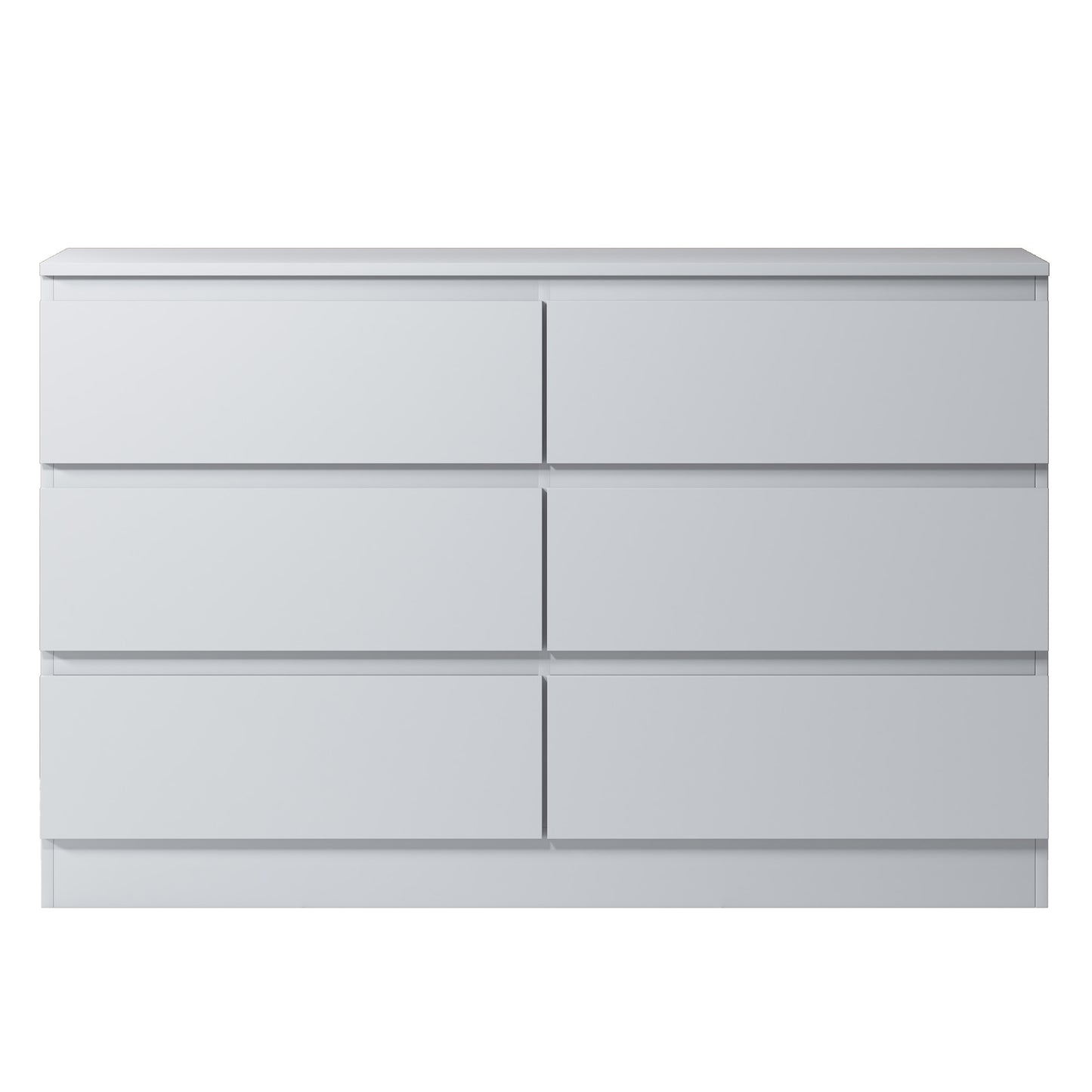 FWStyle Carlton 6-Drawer Wide Chest – Matt White