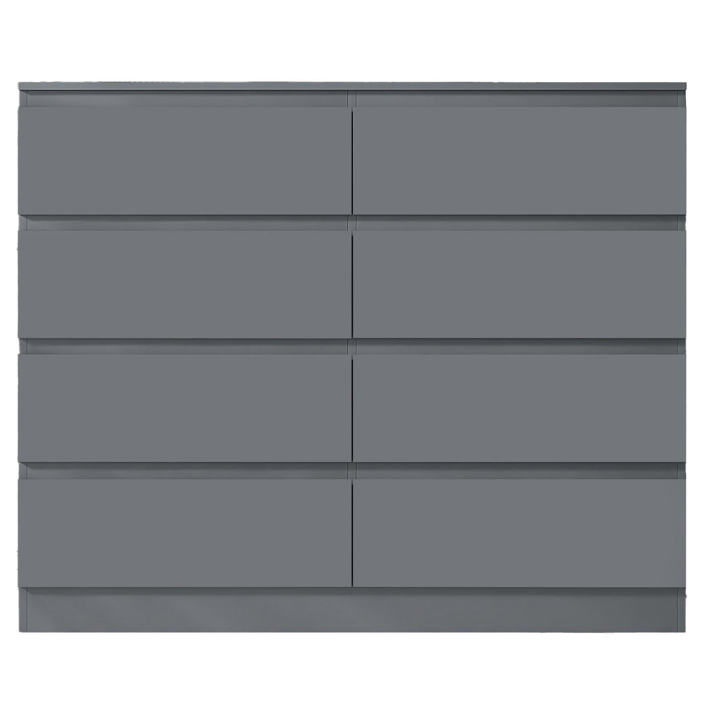 Carlton 8 Drawer Wide Chest of Drawers – Matt Dark Grey