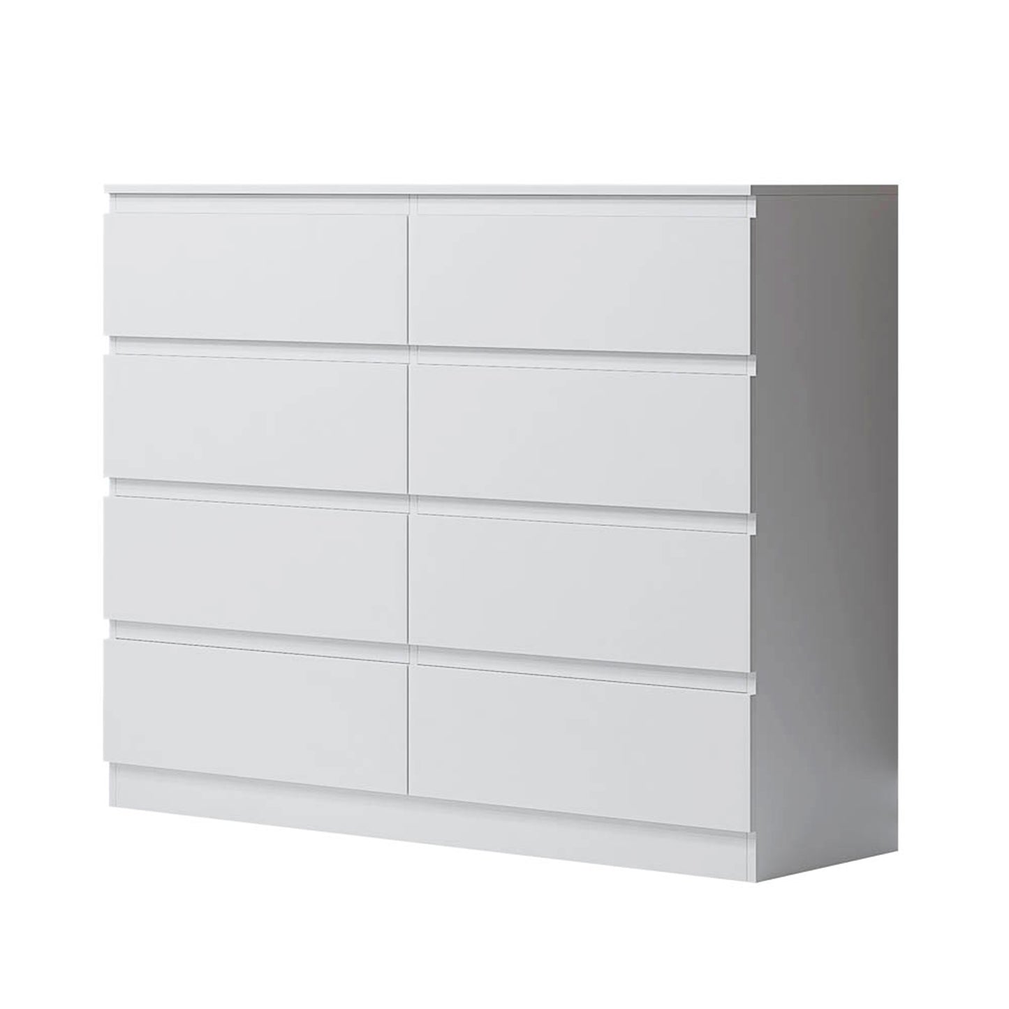 FWStyle Carlton 8-Drawer Wide Chest – Matt White