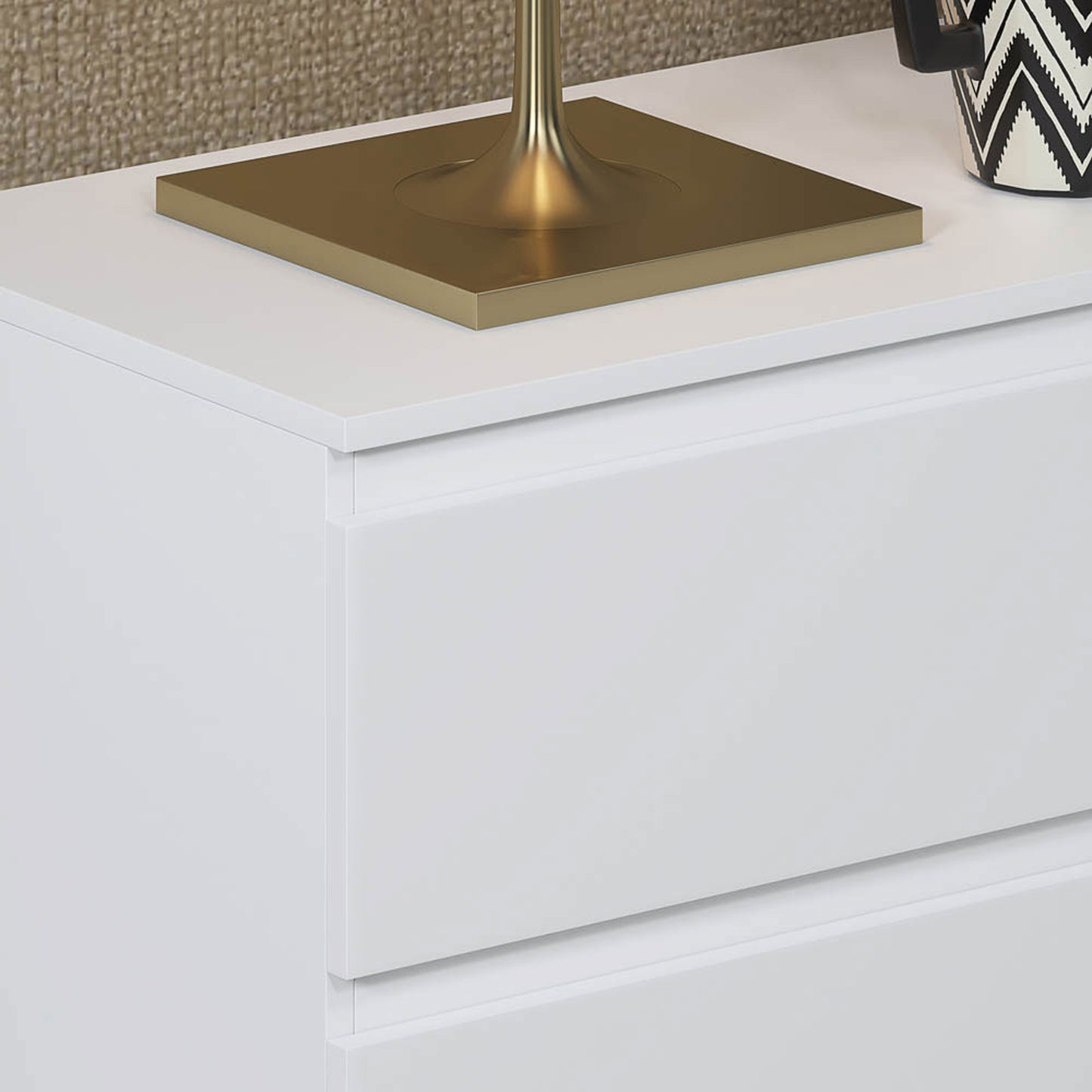 FWStyle Carlton 8-Drawer Wide Chest – Matt White