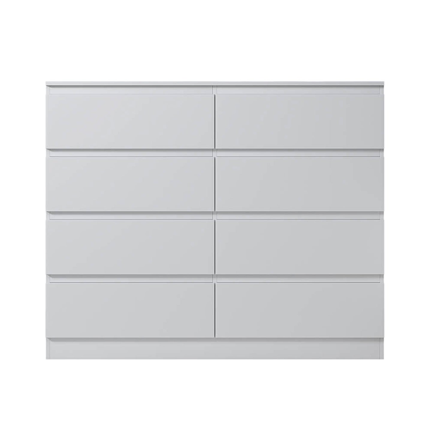 FWStyle Carlton 8-Drawer Wide Chest – Matt White