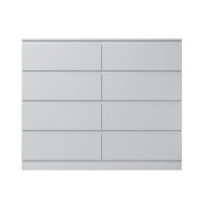 FWStyle Carlton 8-Drawer Wide Chest – Matt White