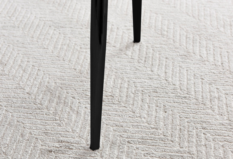 Carson White Marble Effect Dining Table & 4 Calla Black Leg Chairs