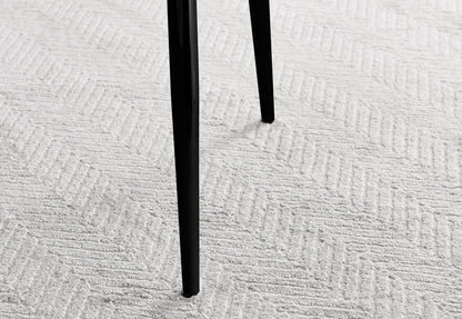 Novara Grey Concrete Effect Black Leg Round Dining Table & 4 Calla Black Leg Chairs