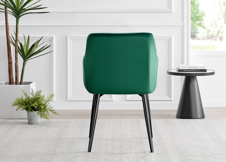 Imperia High Gloss White Dining Table & 6 Calla Black Leg Chairs