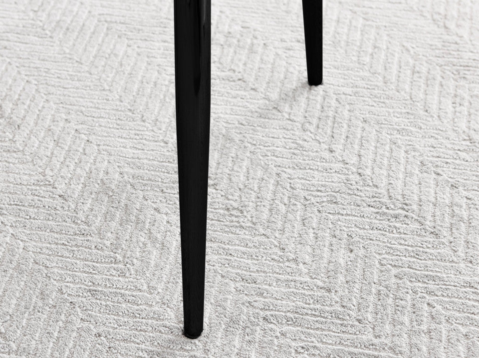 Carson White Marble Effect Square Dining Table & 2 Calla Black Leg Chairs