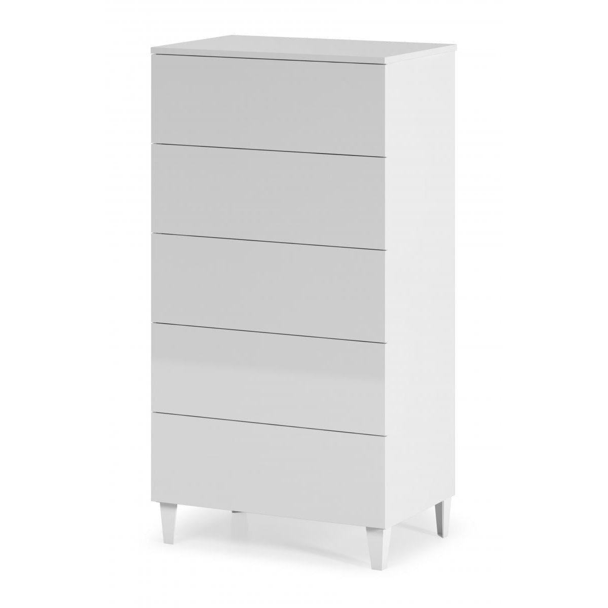 Arctic 5 Drawer White Chest – Contemporary Bedroom Storage Furniture