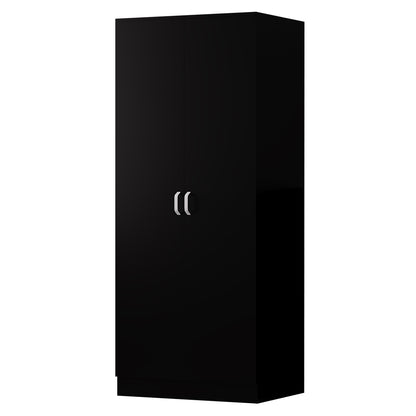 FWStyle Tunis 2 Door Wardrobe – Matt Black Finish
