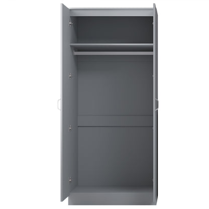 FWStyle Tunis 2 Door Wardrobe – Matt Grey Finish