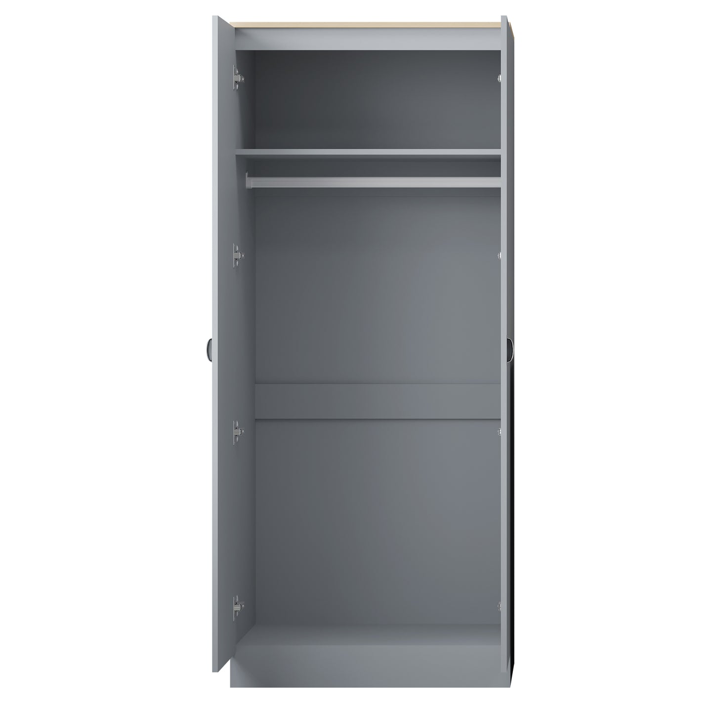 FWStyle Esher 2 Door Wardrobe – Matt Grey & Oak Finish