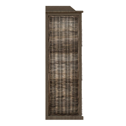 Maya Kubu Rattan 3 Basket Storage Unit with Seat
