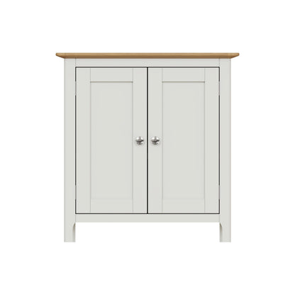 Taberno Oak 2 Door Sideboard – Linen White Compact Storage Cabinet