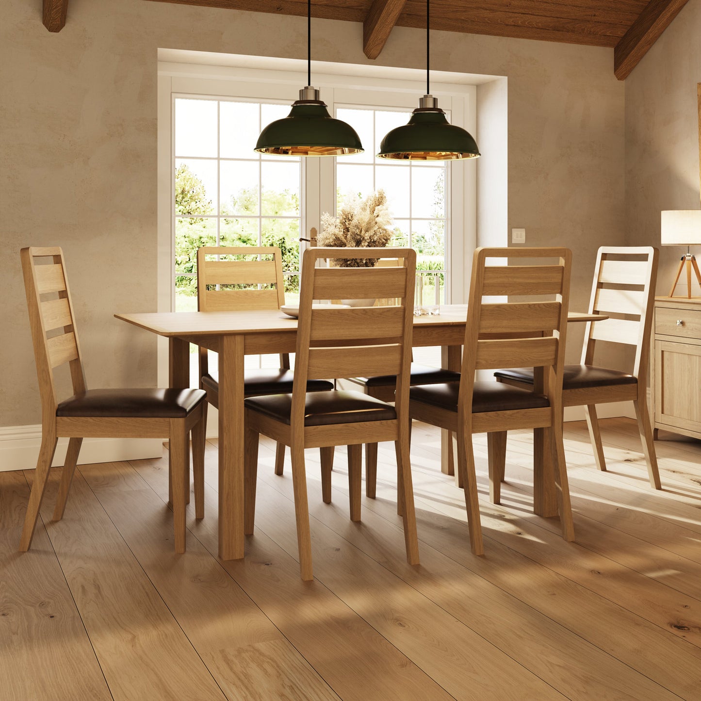 Taberno Oak 1.4M Extending Dining Table – Natural Oak