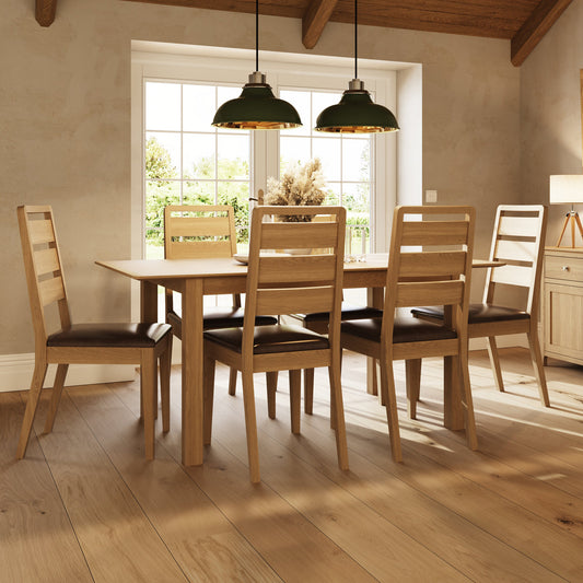 Taberno Oak 1.4M Extending Dining Table – Natural Oak