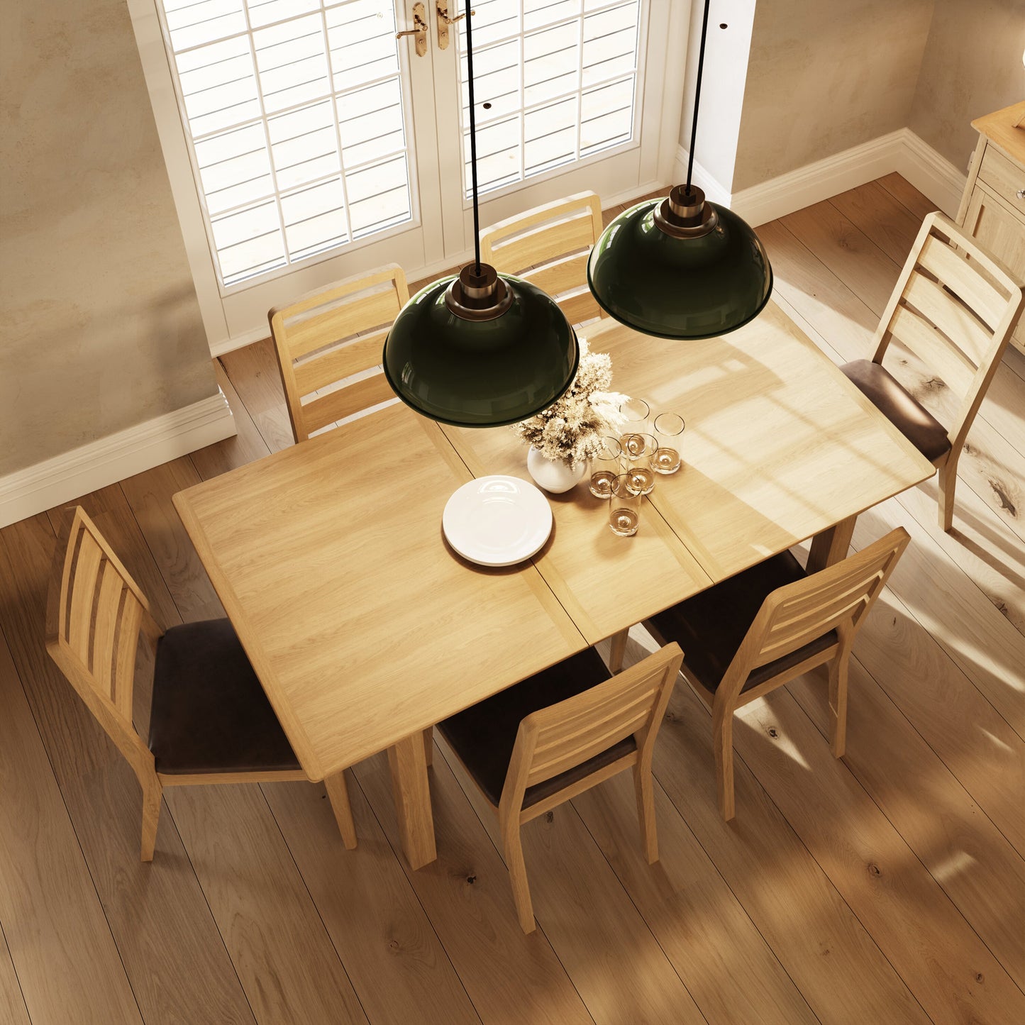 Taberno Oak 1.4M Extending Dining Table – Natural Oak
