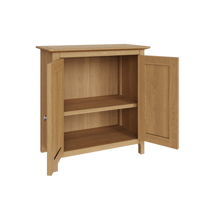 Taberno Oak 2 Door Compact Sideboard – Natural Oak