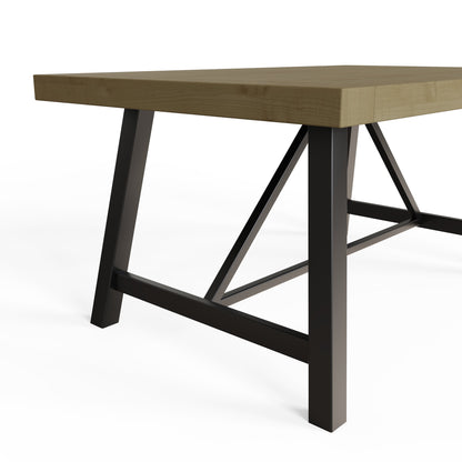 Lowry 1.6m Dining Table – Driftwood Lacquered Solid Reclaimed Pine