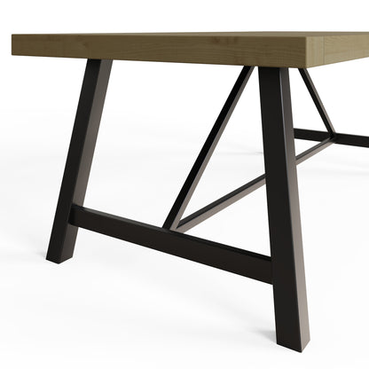 Lowry 2m Dining Table – Driftwood Lacquered Reclaimed Pine