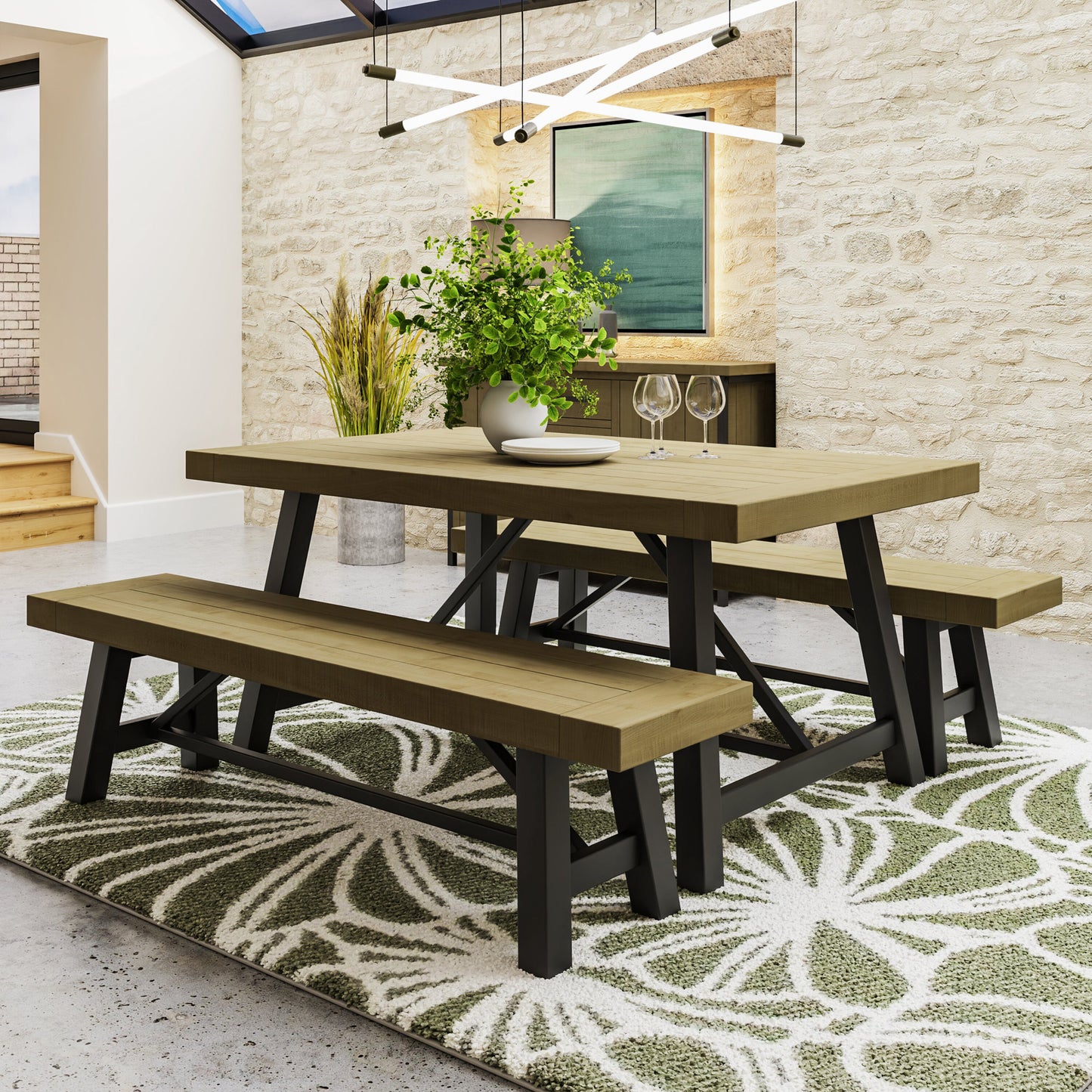 Lowry 1.6m Dining Table – Driftwood Lacquered Solid Reclaimed Pine