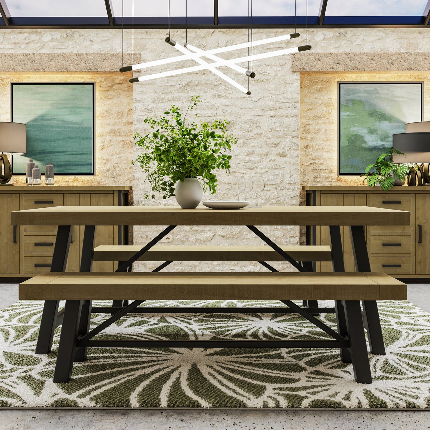 Lowry 2m Dining Table – Driftwood Lacquered Reclaimed Pine