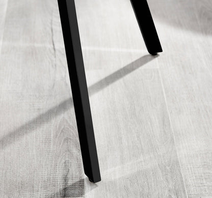 Koko Oak Effect Round Dining Table & 4 Falun Black Leg Chairs