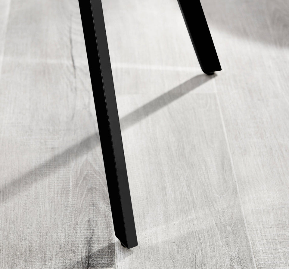 Koko Oak Effect Round Dining Table & 4 Falun Black Leg Chairs