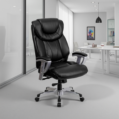 Black Faux Leather High Back Executive Office Chair