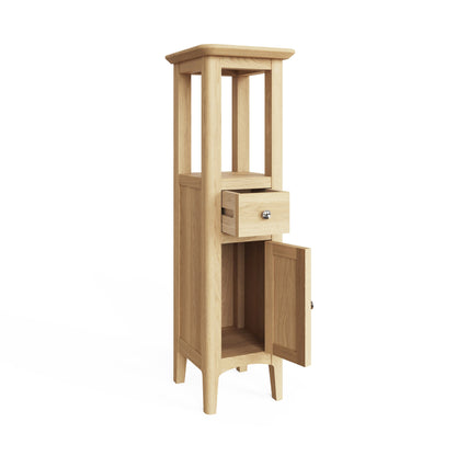 Newark Ash Assembled Tower Cabinet – Compact Scandi Style Storage Unit