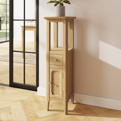 Newark Ash Assembled Tower Cabinet – Compact Scandi Style Storage Unit