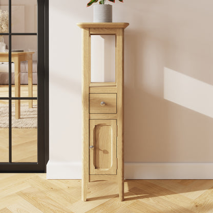 Newark Ash Assembled Tower Cabinet – Compact Scandi Style Storage Unit