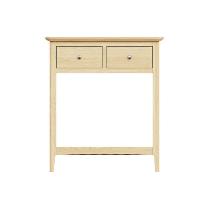 Hudson Ash 2 Drawer Console Hall Table – Slim Storage Unit