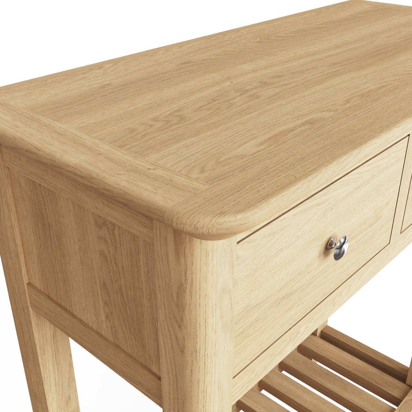 Hudson Ash 2 Drawer Console Hall Table – Slim Storage Unit