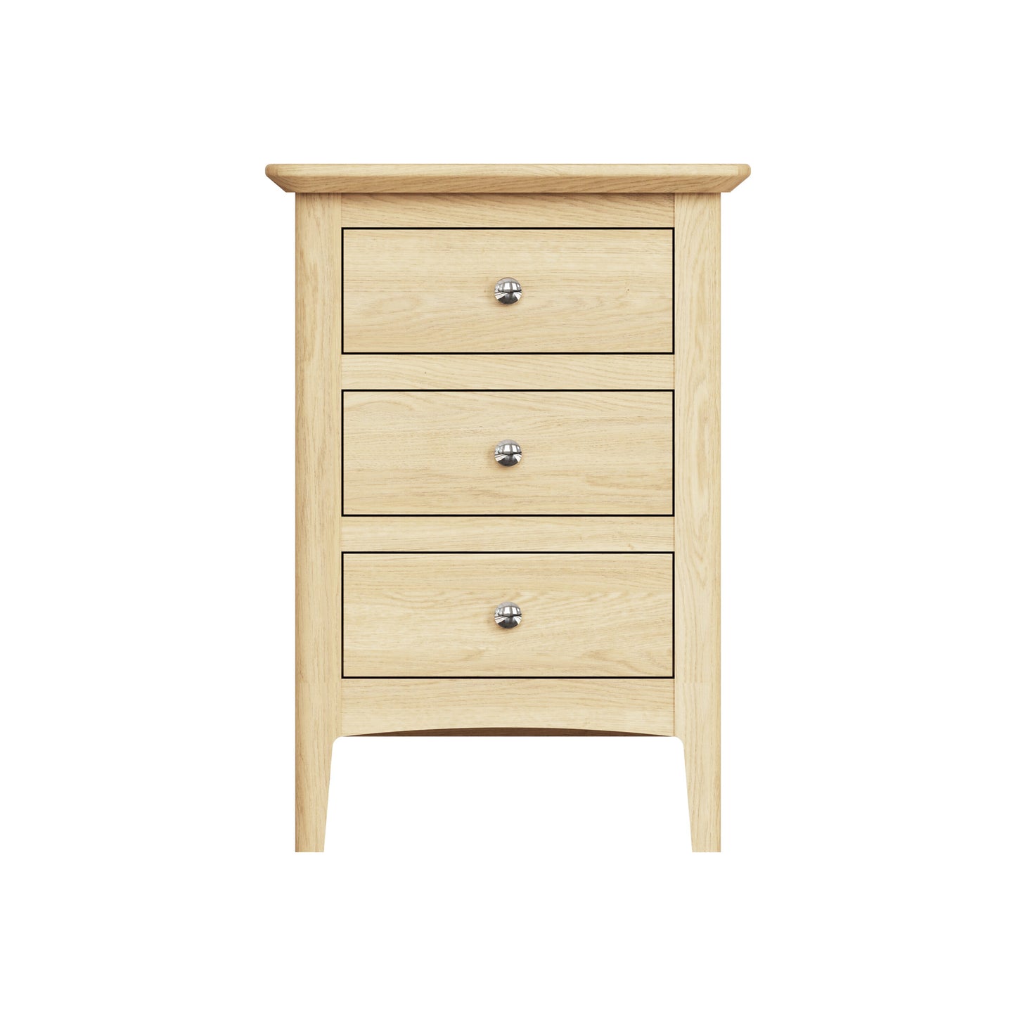 Newark Ash 3 Drawer Bedside