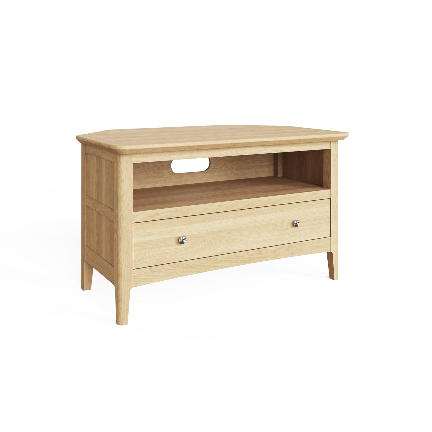 Hudson Ash 1 Drawer Corner TV Unit