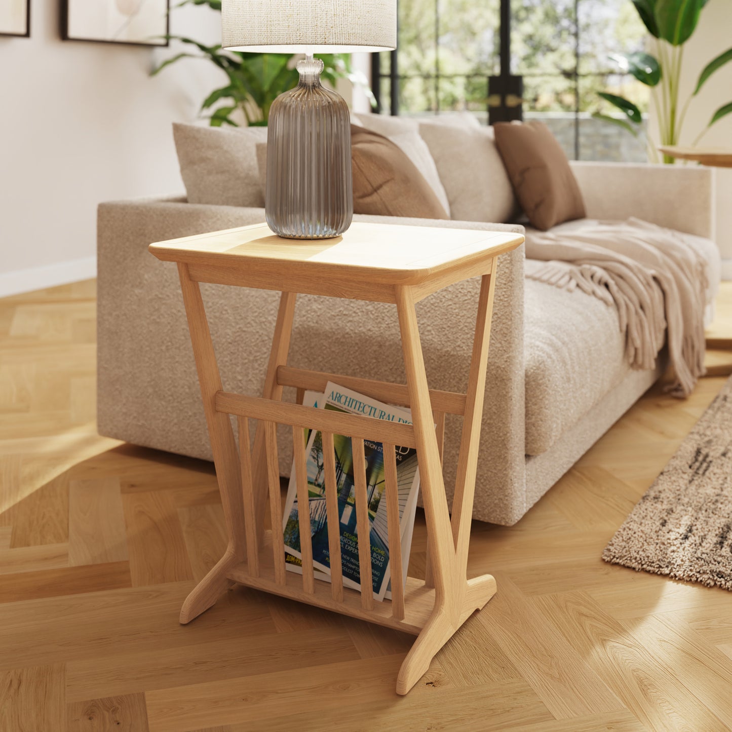 Hudson Ash Magazine Rack Table