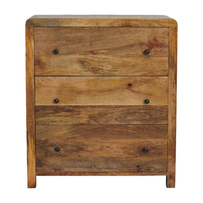 Oakish Three Drawer Chest