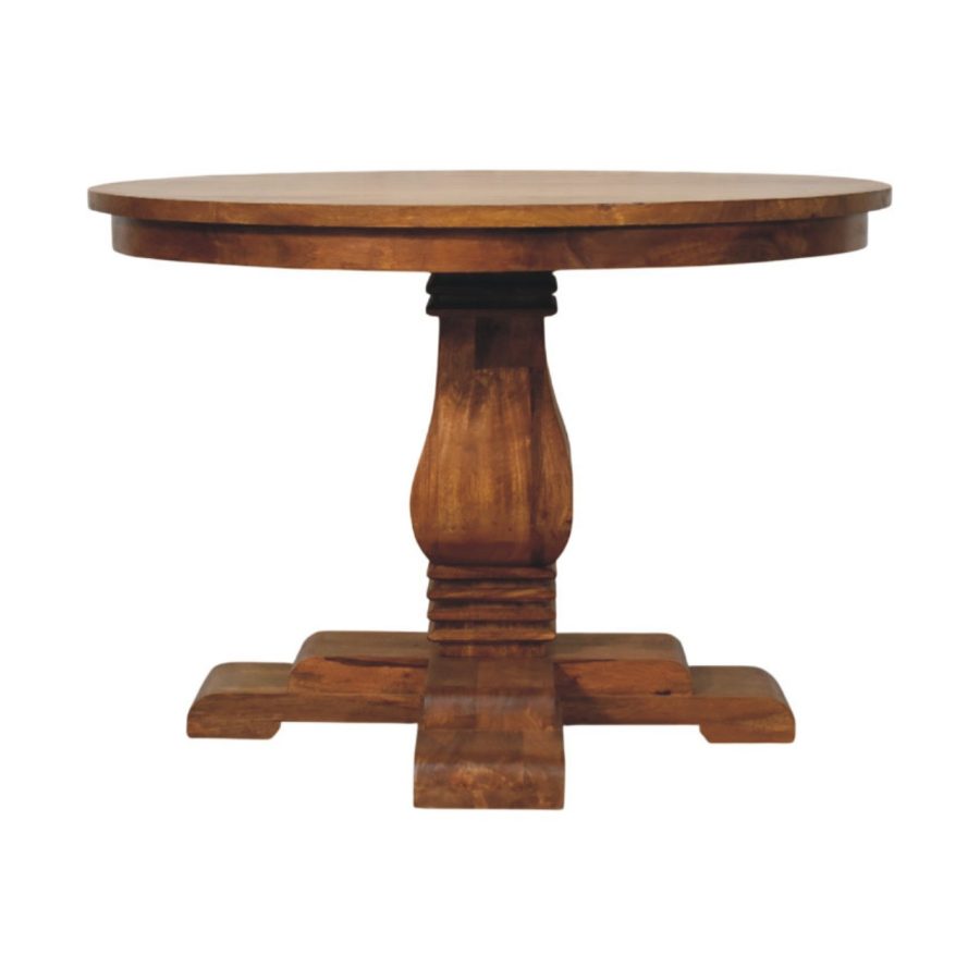 Round Pedestal Artisan Dining Table