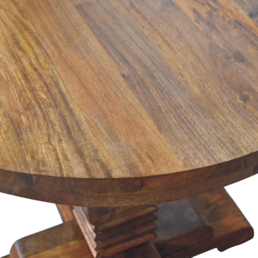 Round Pedestal Artisan Dining Table