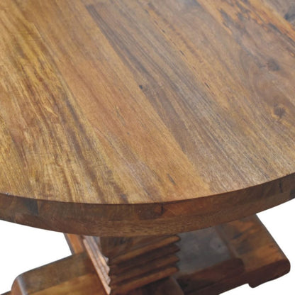 Round Pedestal Artisan Dining Table