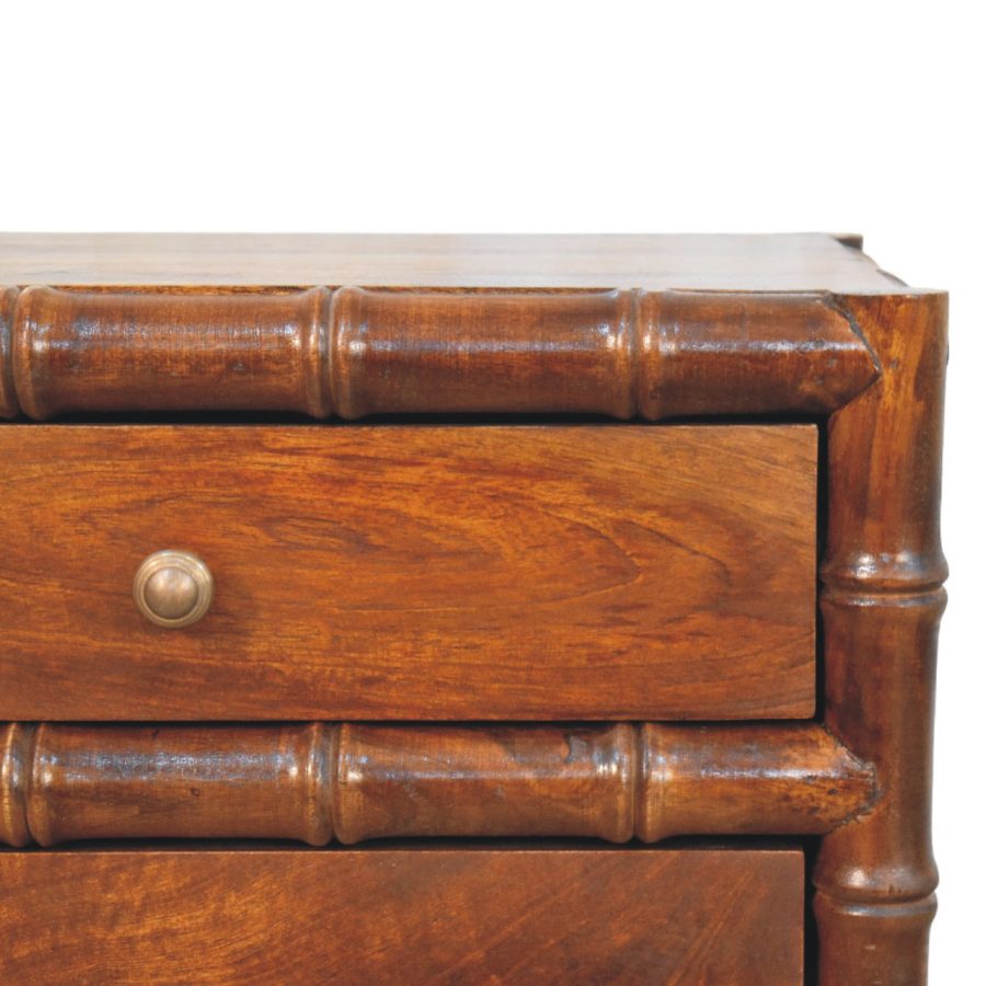 Bamboo Framed Bedside Table