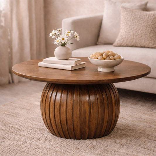 Round Fluted Coffee Table