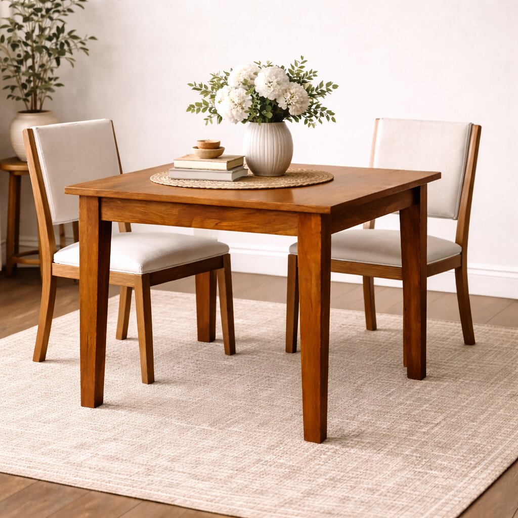 Golden Teak Solid Wood Dining Table