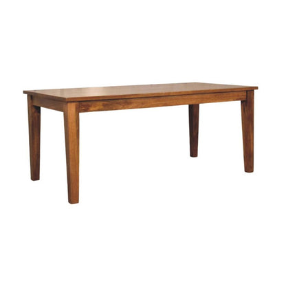 Classic Golden Teak Solid Wood Artisan Dining Table