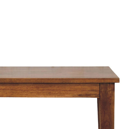 Classic Golden Teak Solid Wood Artisan Dining Table